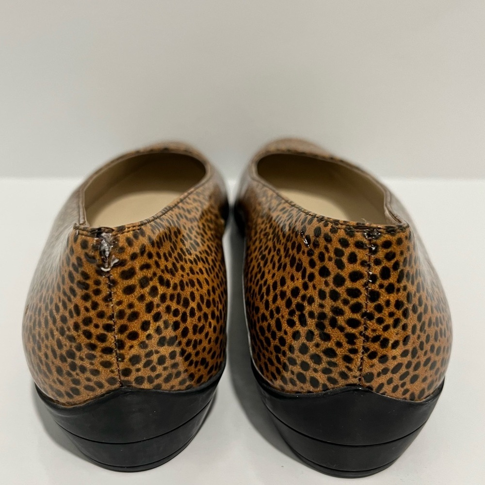 Salvatore Ferraganno Boutique Made in Italy Shiny Cheetah Print flats size 8.5 - Picture 5 of 11